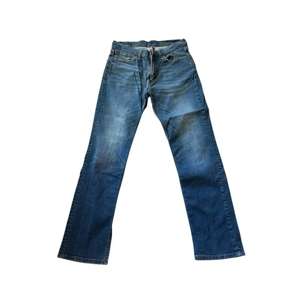 Levi's 514 Mens Medium Wash Blue Slim Straight Leg Denim Jeans Size 33x32